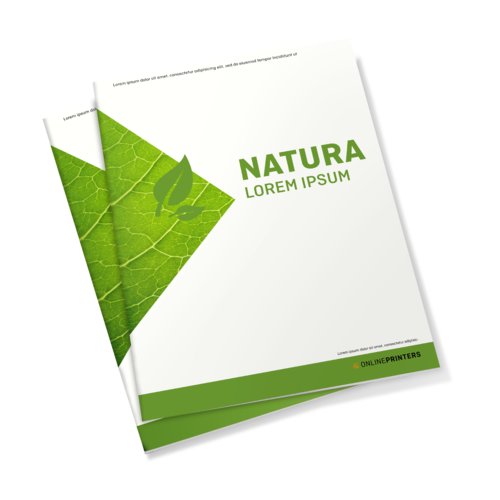 Brochures, eco-/natuurpapier, staand formaat, 17 x 24 cm 1