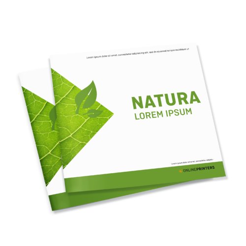 Brochures, eco-/natuurpapier, vierkant, CD-formaat 1