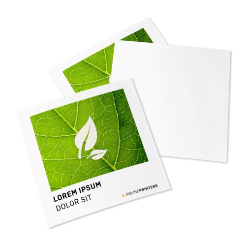Flyers eco-/natuurpapier, A4-vierkant, enkelzijdig bedrukt 1