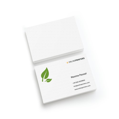 Visitekaartjes eco-/natuurpapier, 8,5 x 5,5 cm, enkelzijdig bedrukt 1