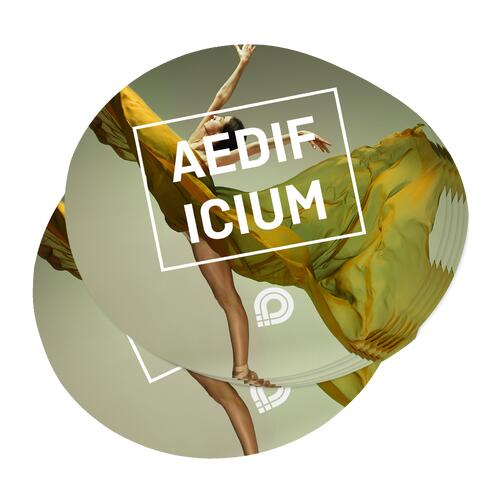 Papieren sticker, rond, zelfklevend.