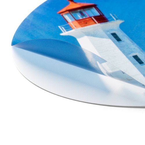 Statische, ovale sticker.