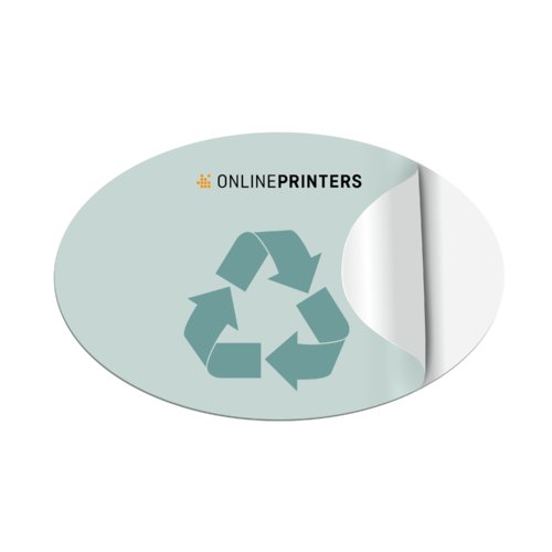 Ecologische stickers, Ovaal, 4,8 x 7,0 cm 1