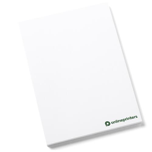 Lijmnotities in portretformaat, gelijmd.