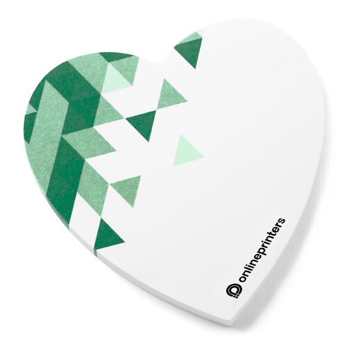 Hartvormige papieren notitieblaadjes.