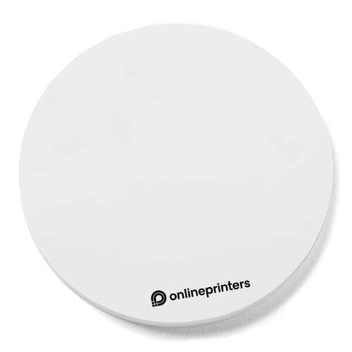 Witte, ronde plaknotities.