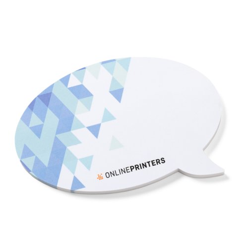 Sticker notities in de vorm van een spraakballon.