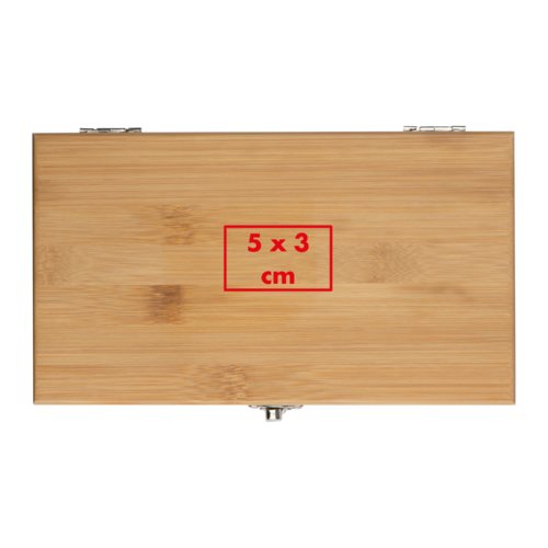 Houten wijnkist met sluiting.