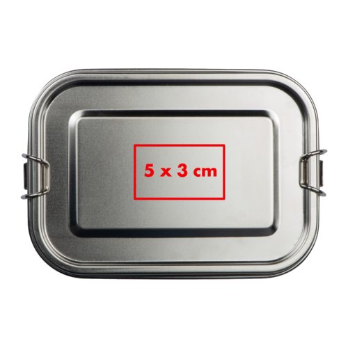 Metalen lunchbox met sluiting.