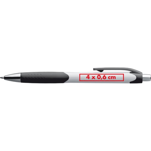 Meerkleurige balpen met clip en drukknop.