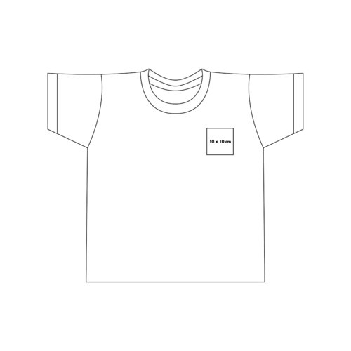 Katoenen T-shirt met korte mouwen en ronde hals.