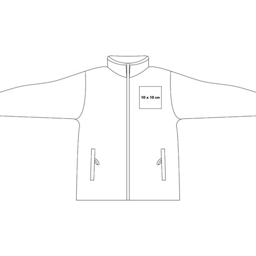 Softshell jas met volledige ritssluiting en zakken.
