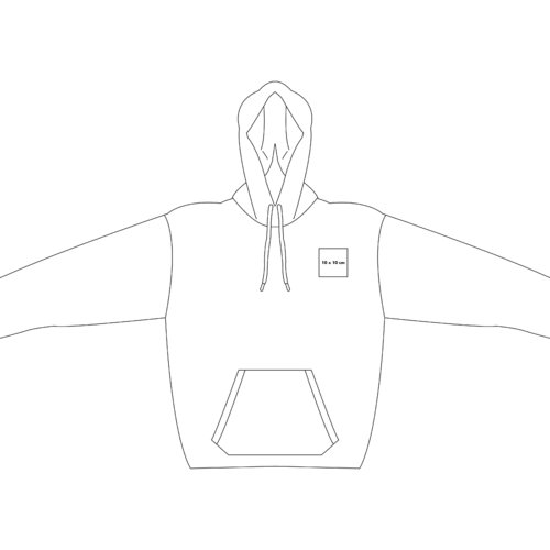 Hoodie met kangoeroezak en capuchon met trekkoord.