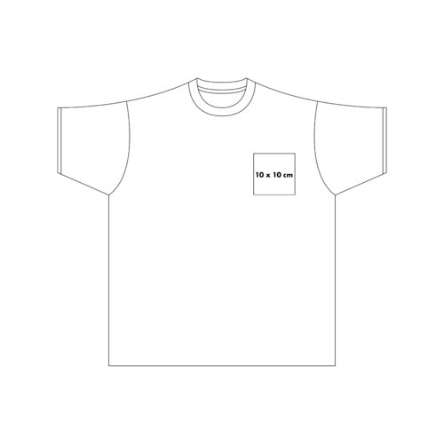 Wit katoenen T-shirt met korte mouwen.