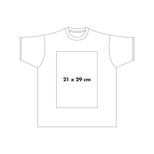 Effen kleur zwaar katoenen T-shirt met korte mouwen.