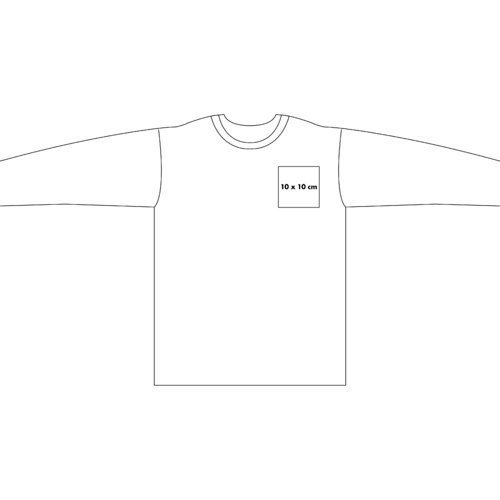 Katoenen shirt met lange mouwen en ronde hals.