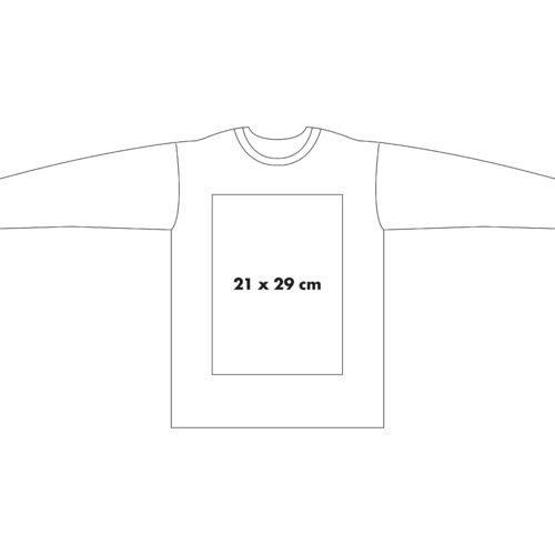 Katoenen shirt met lange mouwen en ronde hals.