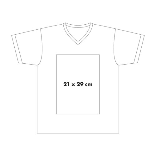 Katoenen t-shirt met V-hals en korte mouwen.