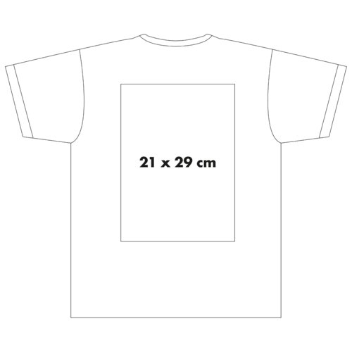T-shirt met V-hals van stof met korte mouwen.