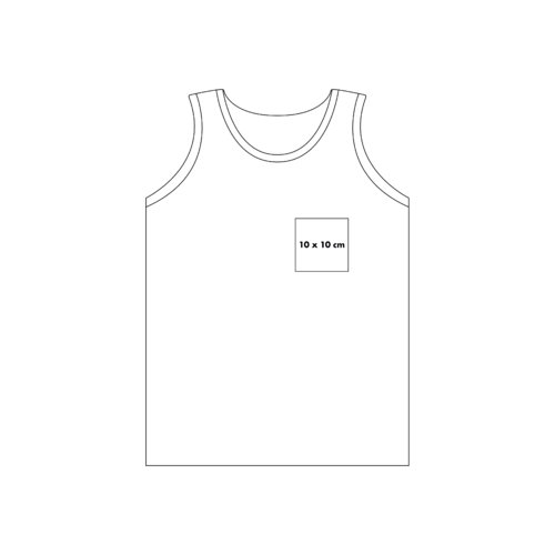 Wit katoenen tanktop met sportieve snit.
