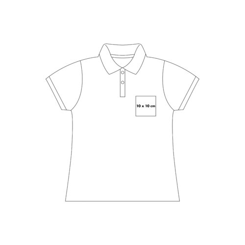 Katoenen poloshirt voor dames met korte mouwen en knoopsluiting.