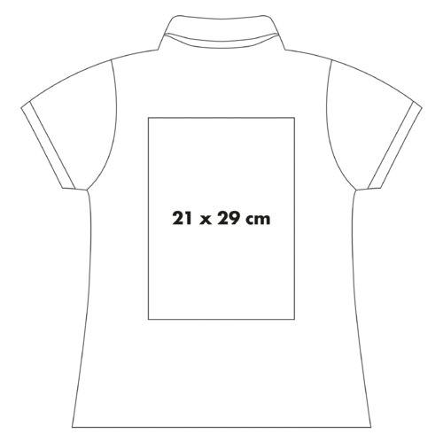 Katoenen poloshirt voor dames met korte knoopsluiting.