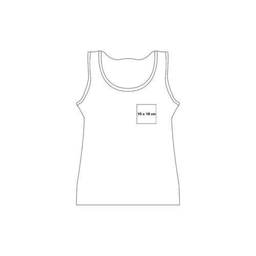Katoenen tanktop met geribbelde randen.