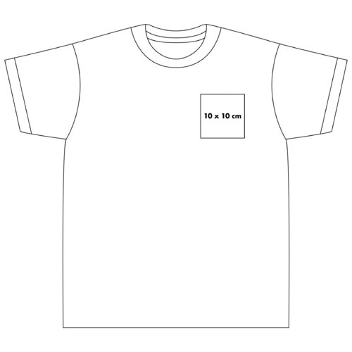 Katoenen T-shirt met korte mouwen en ronde hals.