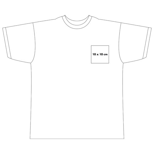 Katoenen T-shirt met korte mouwen en ronde hals.