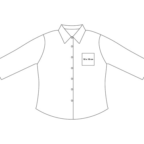 Blouse met lange mouwen, knoopsluiting en kraag.