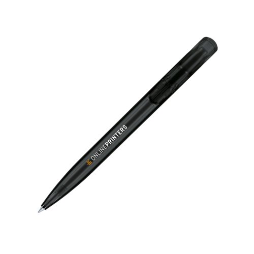 Matte balpen met drukmechanisme en clip.