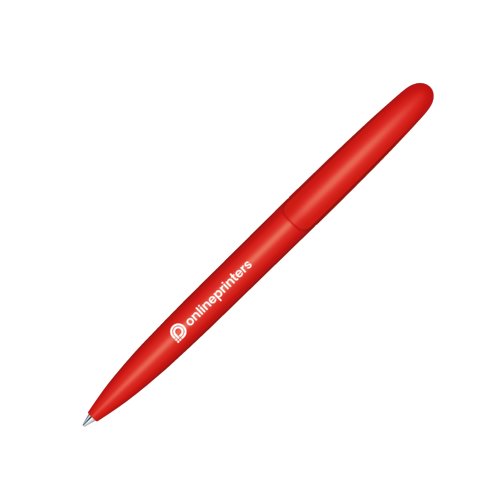 Rode bioplastic balpen met draaimechanisme en clip.