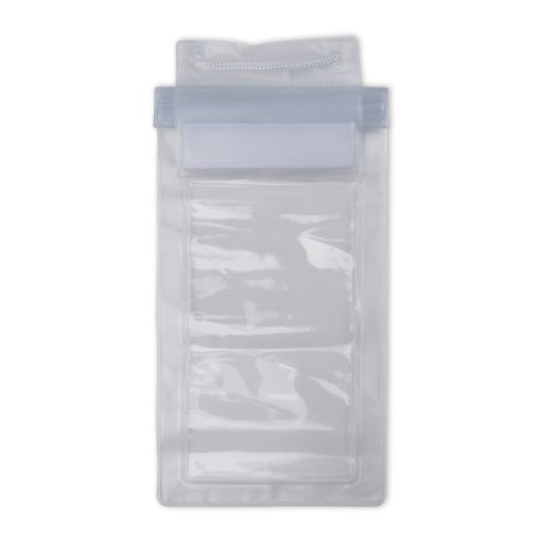 Transparante plastic telefoonhoes met patroon.