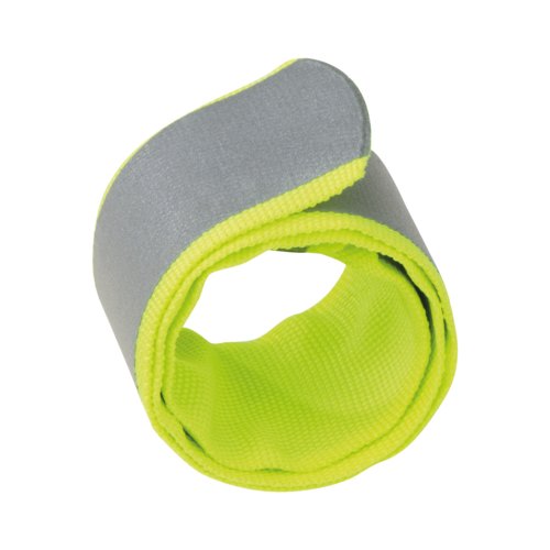 Gele reflecterende klikarmband met patroon.