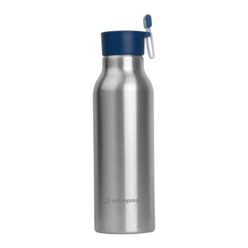 Aluminium drinkfles met dop en draaglus.