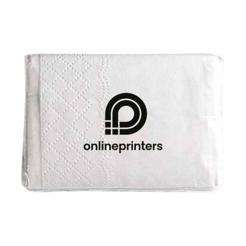 Witte, drielaagse papieren zakdoekjes in een pak.