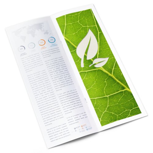 Brochures, eco-/natuurpapier, staand formaat, A4 half 2
