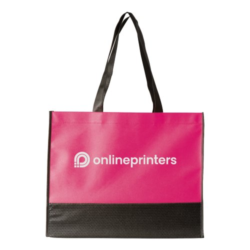 Roze non-woven tas met handvatten.