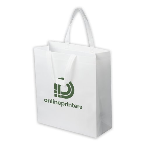 Gelamineerde non-woven tas met handvatten.