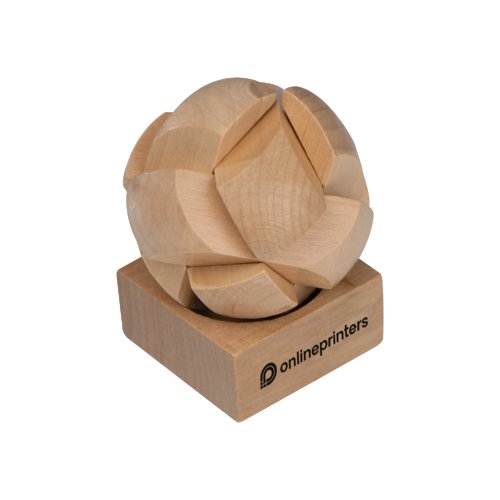 Licht houten geduldspel met basis.
