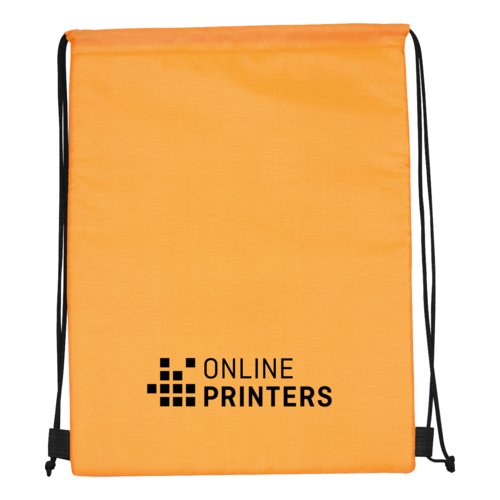 Oranje 2-in-1 sporttas/koeltas met trekkoord.