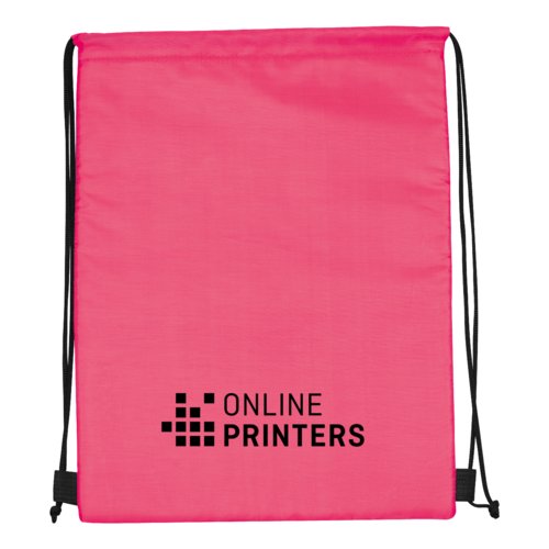 Roze koeltas/sporttas met trekkoord.
