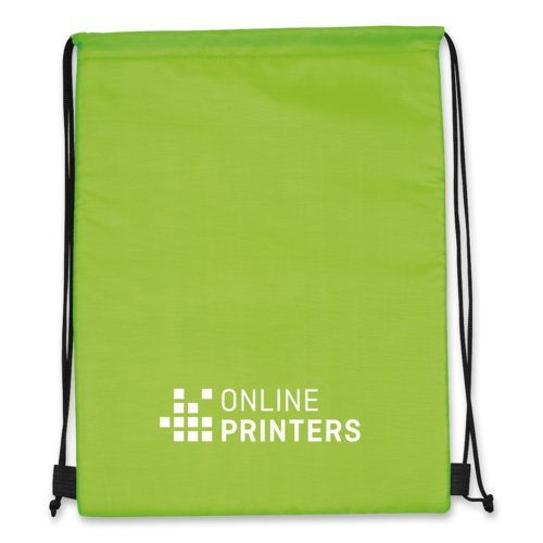 Appelgroene 2-in-1 koeltas/sporttas met trekkoord.