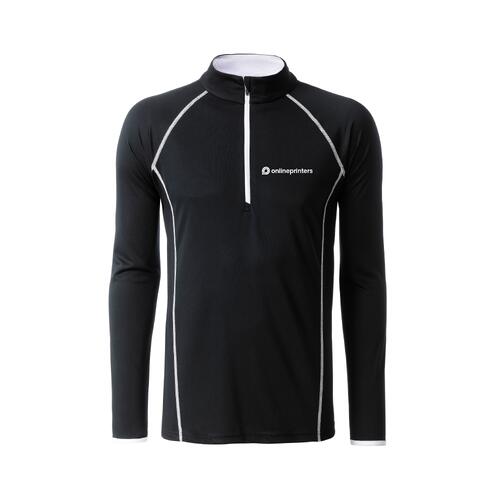Sportief shirt met lange mouwen en ritssluiting voor heren.