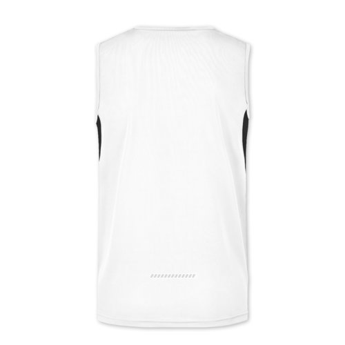 Wit/zwart polyester tanktop voor heren.