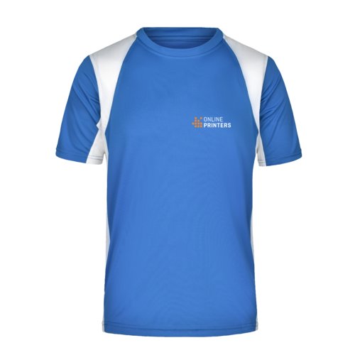 Blauw polyester functioneel shirt voor heren.