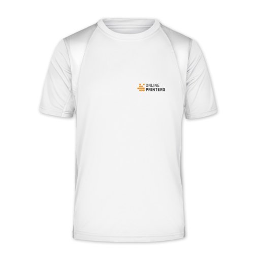 Wit functioneel shirt voor heren van ademend materiaal.
