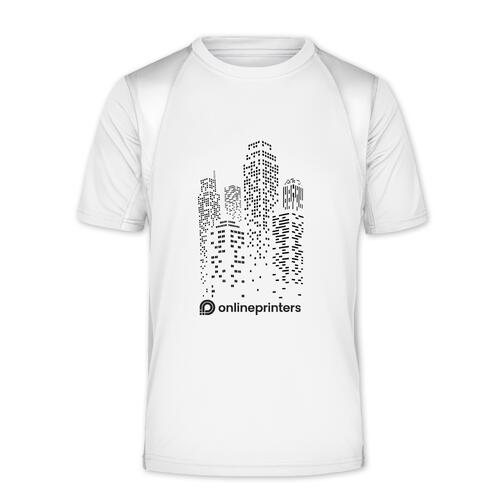 Wit polyester functioneel shirt voor heren.