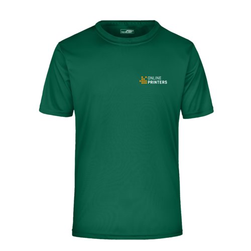 Groen sport T-shirt voor heren met korte mouwen.