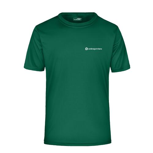Groen sport T-shirt voor heren met korte mouwen.